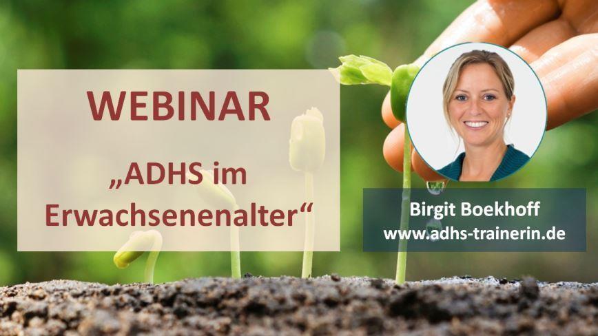 Prduktgrafik Webinar ADHS im Erwachsenenalter